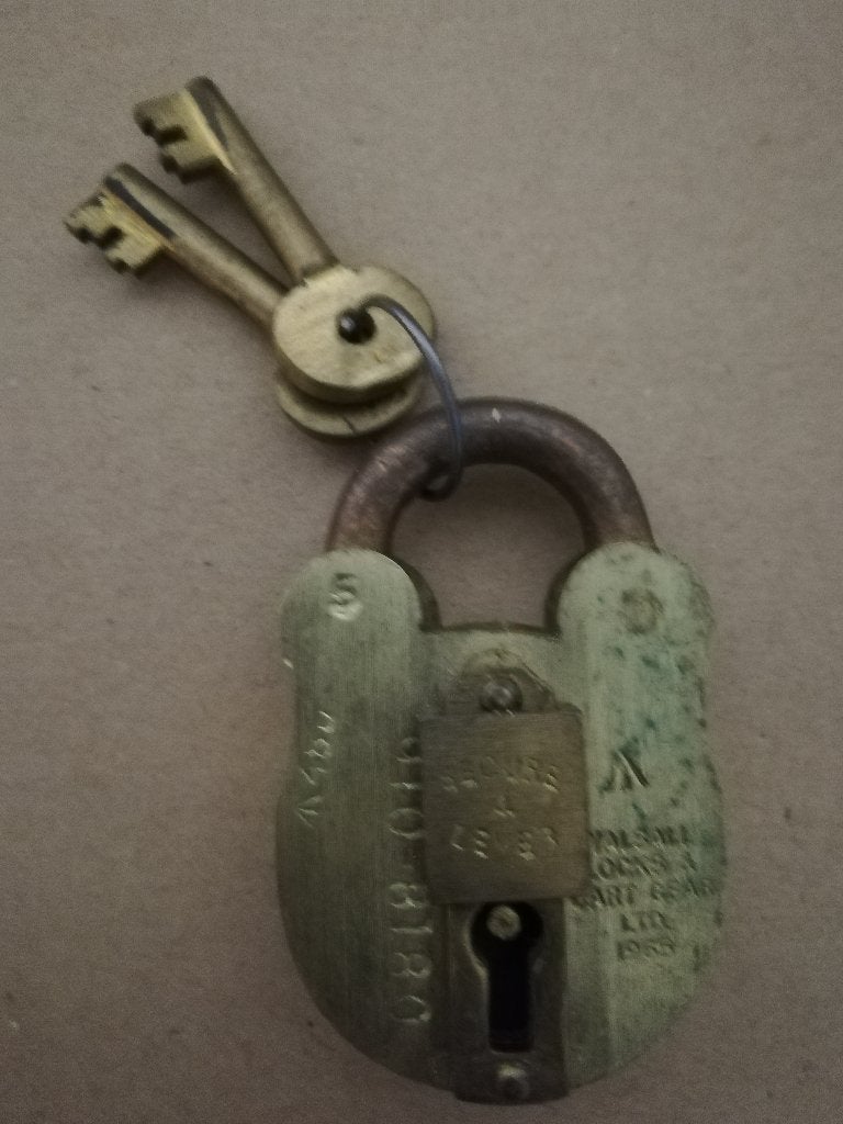 hangslot engels leger / koper, Ophalen