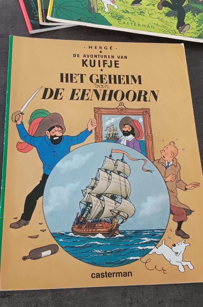 Kuifje: Het geheim van De Eenhoorn, Enlèvement ou Envoi, Une BD, Utilisé, Herge