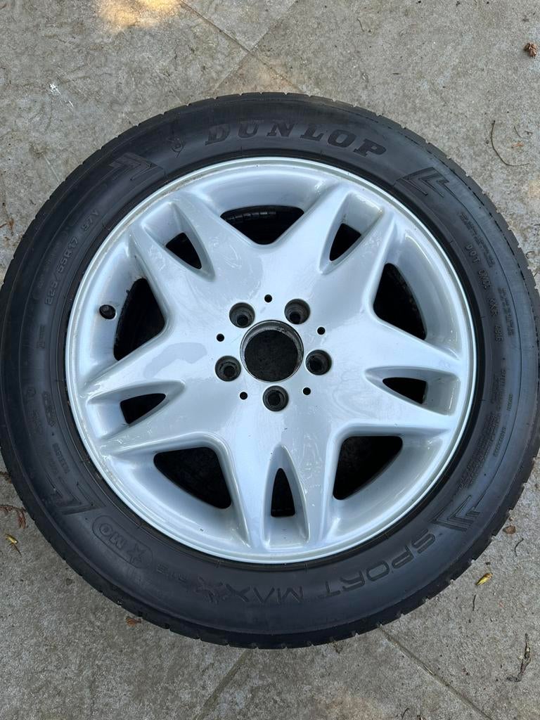 Mercedes band+velg, Ophalen, Gebruikt, Banden en Velgen, 17 inch