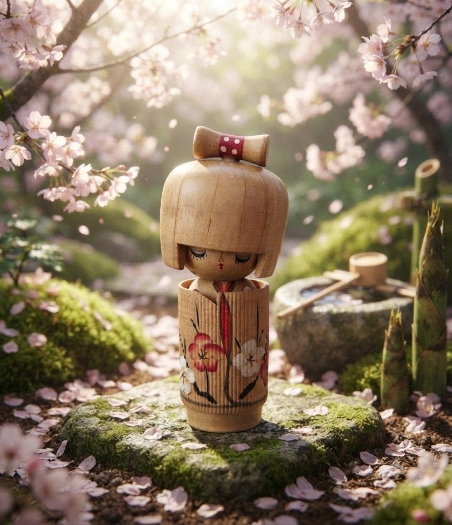 Vintage Machiharu Kokeshi de (probablement) Tanaka Kojo, Antiquités & Art, Art | Art non-occidental, Japon, Bois, 15 cm, Poupée