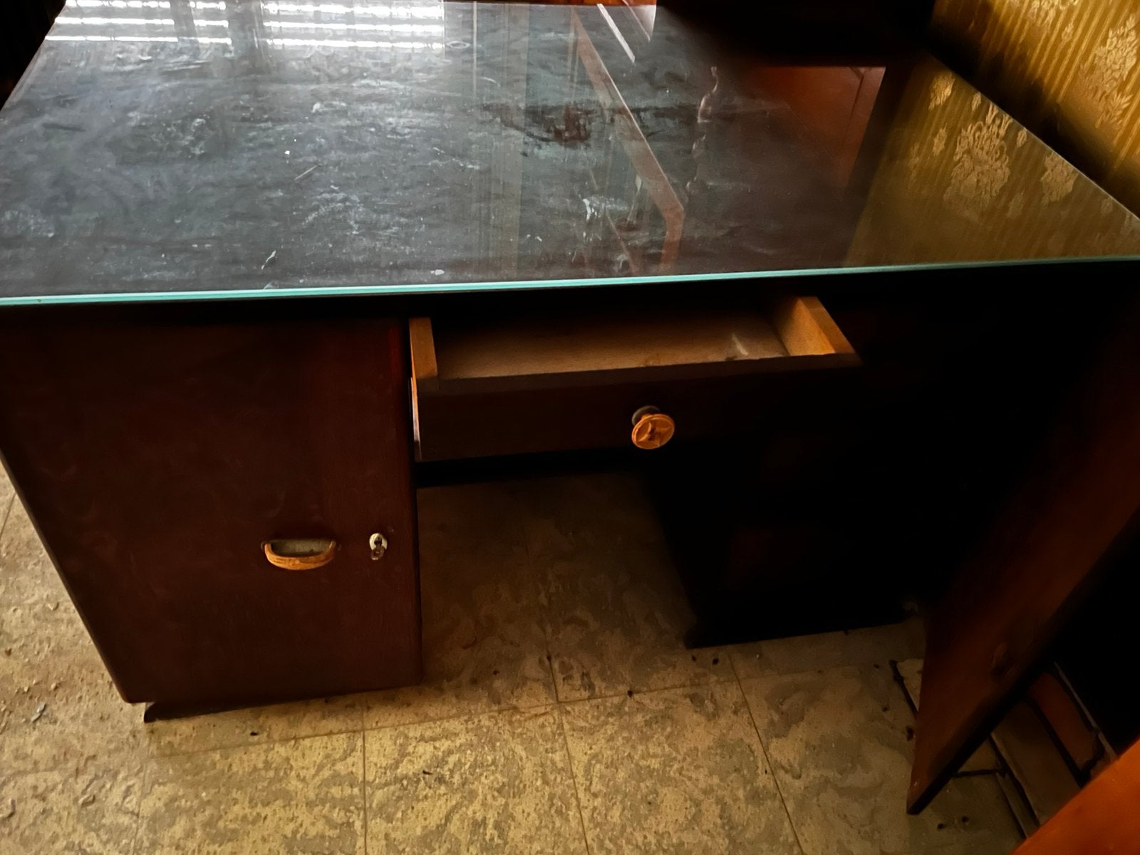 Antieke bureau meubel, Huis en Inrichting, Ophalen, Overige typen, Gebruikt, 150 cm