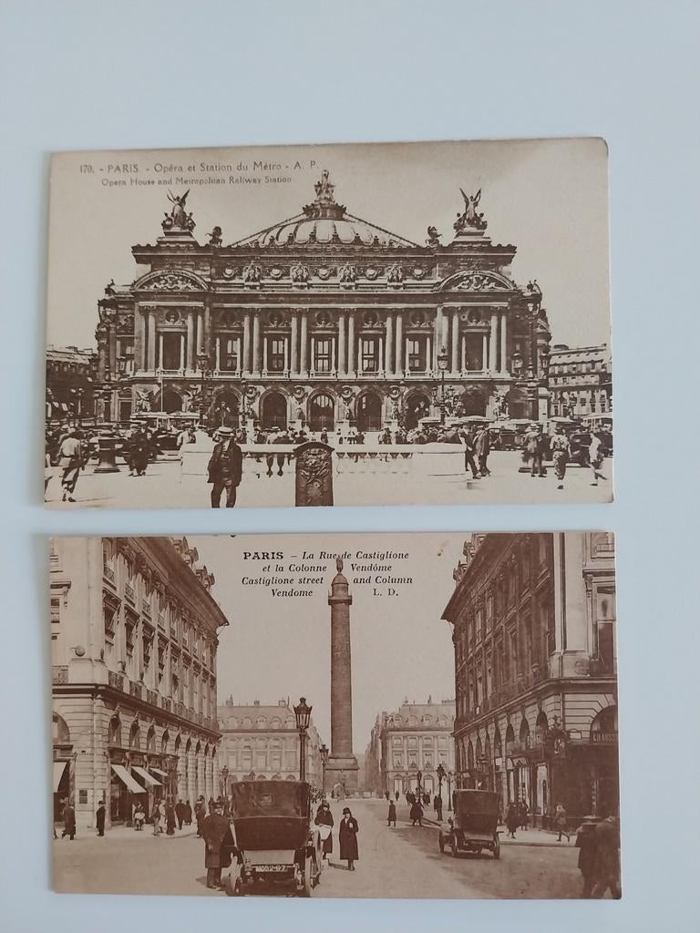 Oude postkaarten Parijs, Antiek en Kunst, Kunst | Etsen en Gravures, Ophalen