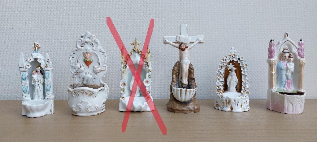 rechtstaande wijwatervaatjes, Antiek en Kunst, Ophalen