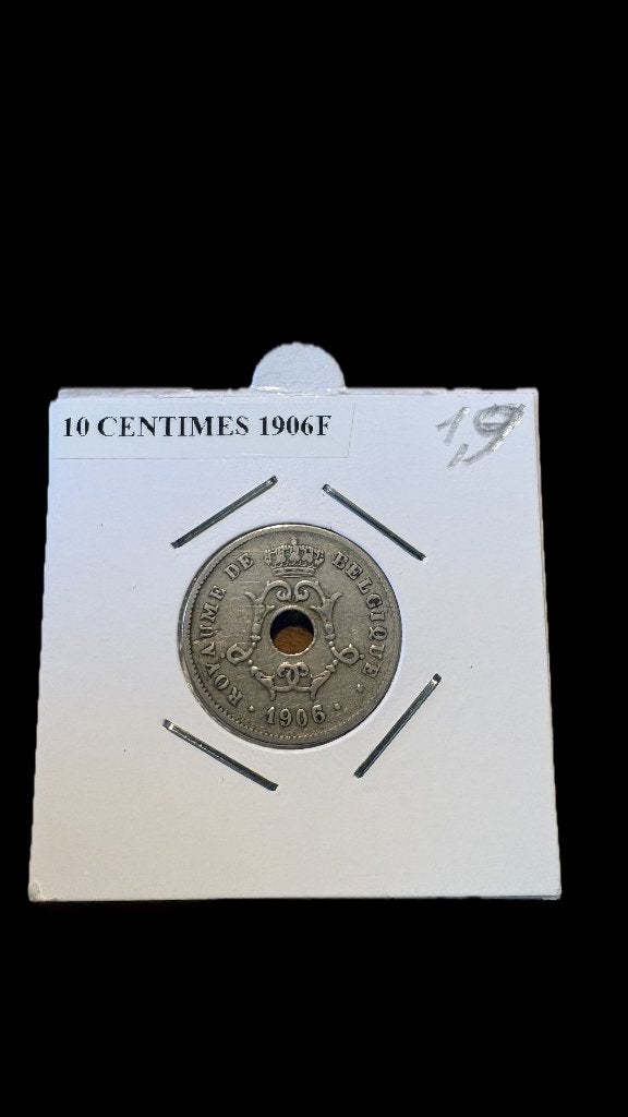 LEOPOLD II: 10 cent 1906F, Postzegels en Munten, Ophalen of Verzenden