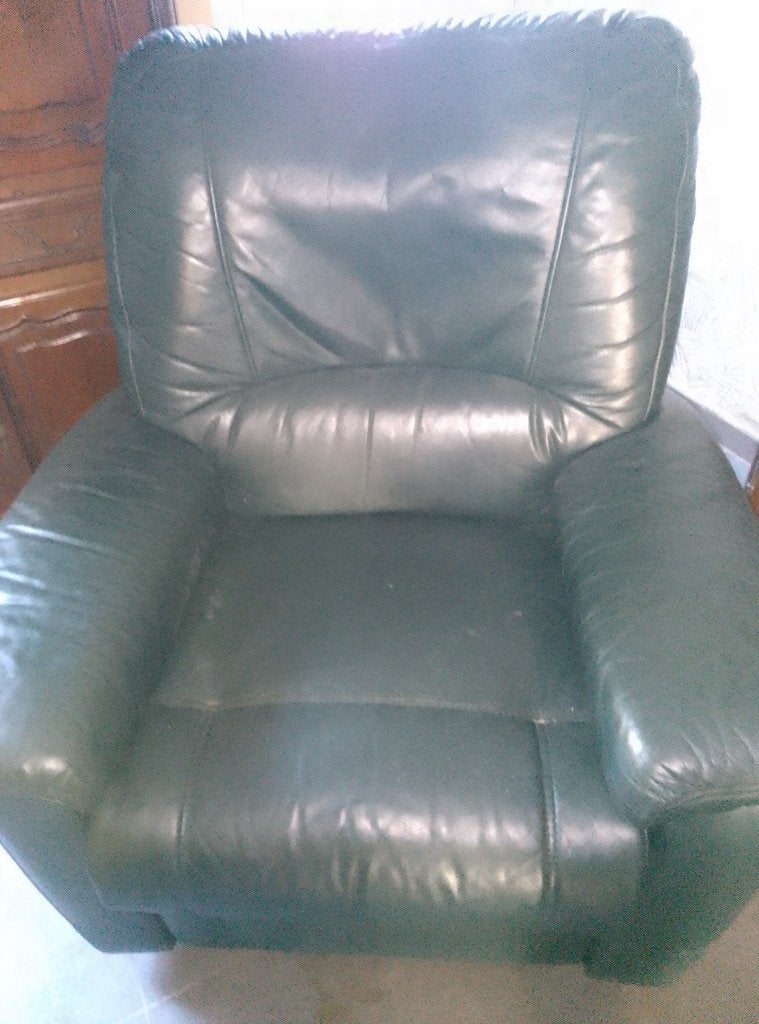 Fauteuil relax, Ophalen, Gebruikt, Leer