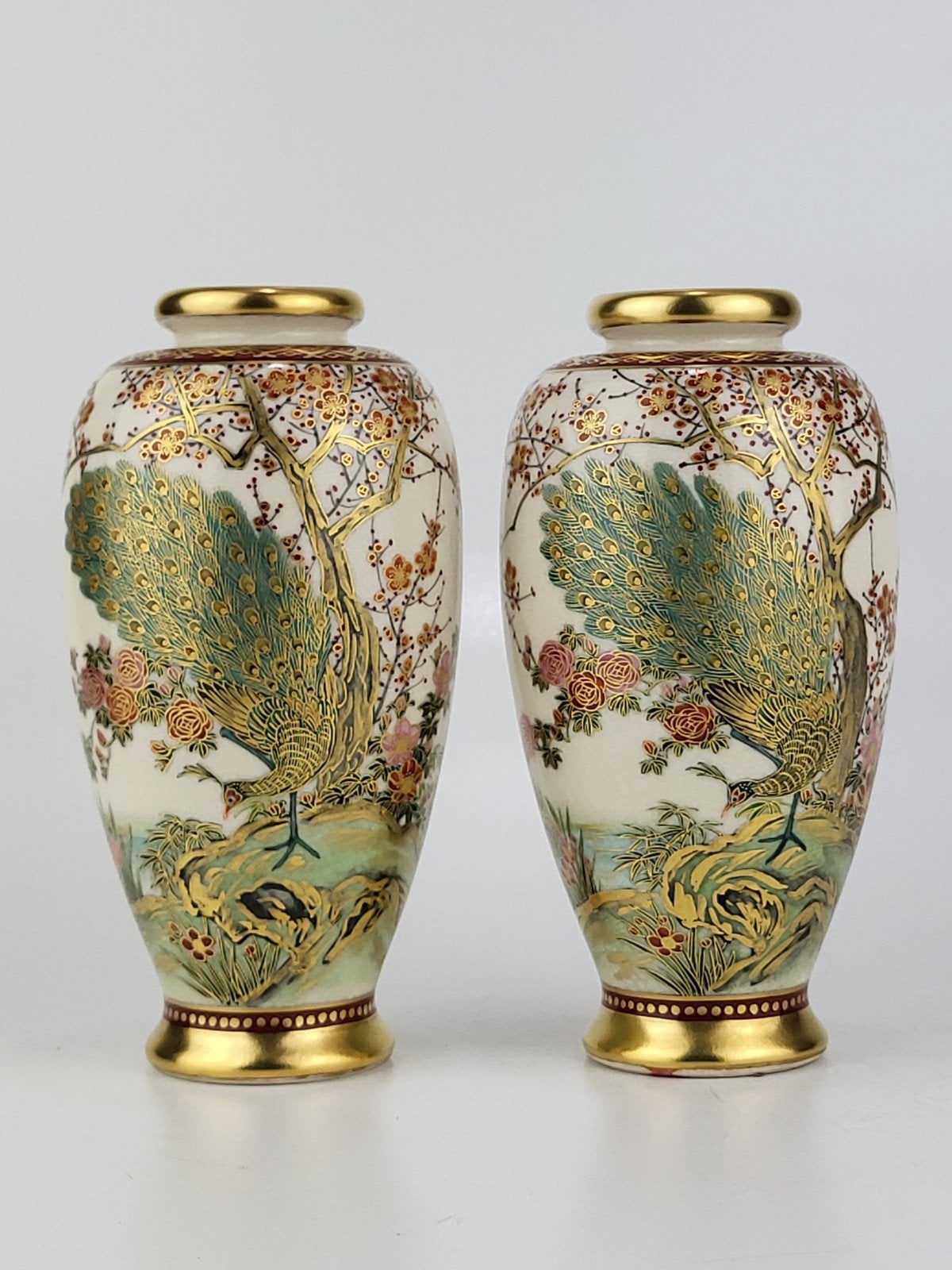 Vases japonais Satsuma — Sōhō (peints à la main), Antiquités & Art, Japon, Enlèvement ou Envoi