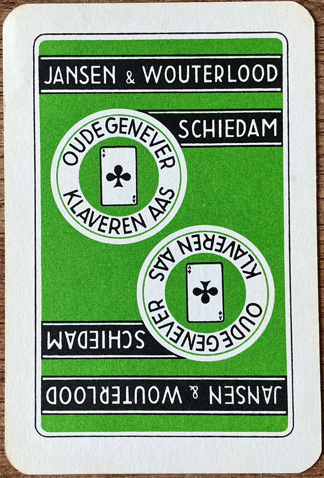 Splk OUDE GENEVER KLAVEREN AAS/JANSEN & WOUTERLOOD, Ophalen of Verzenden, Zo goed als nieuw, Speelkaart(en)