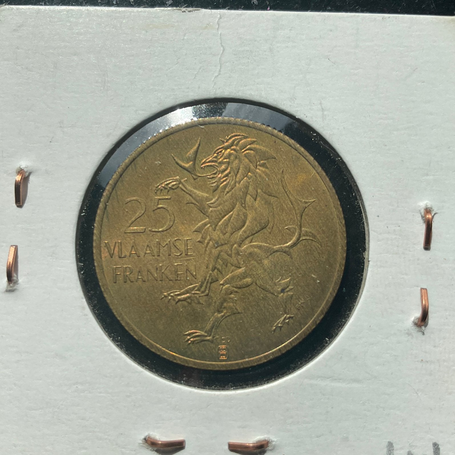 Pièce rare de 25 francs flamands - 1985, Enlèvement ou Envoi, Métal, Monnaie en vrac