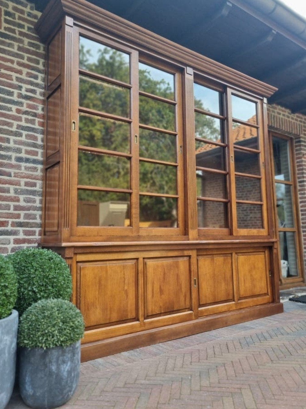 Eiken flamant buffetkast/vitrinekast GRATIS LEVERING
