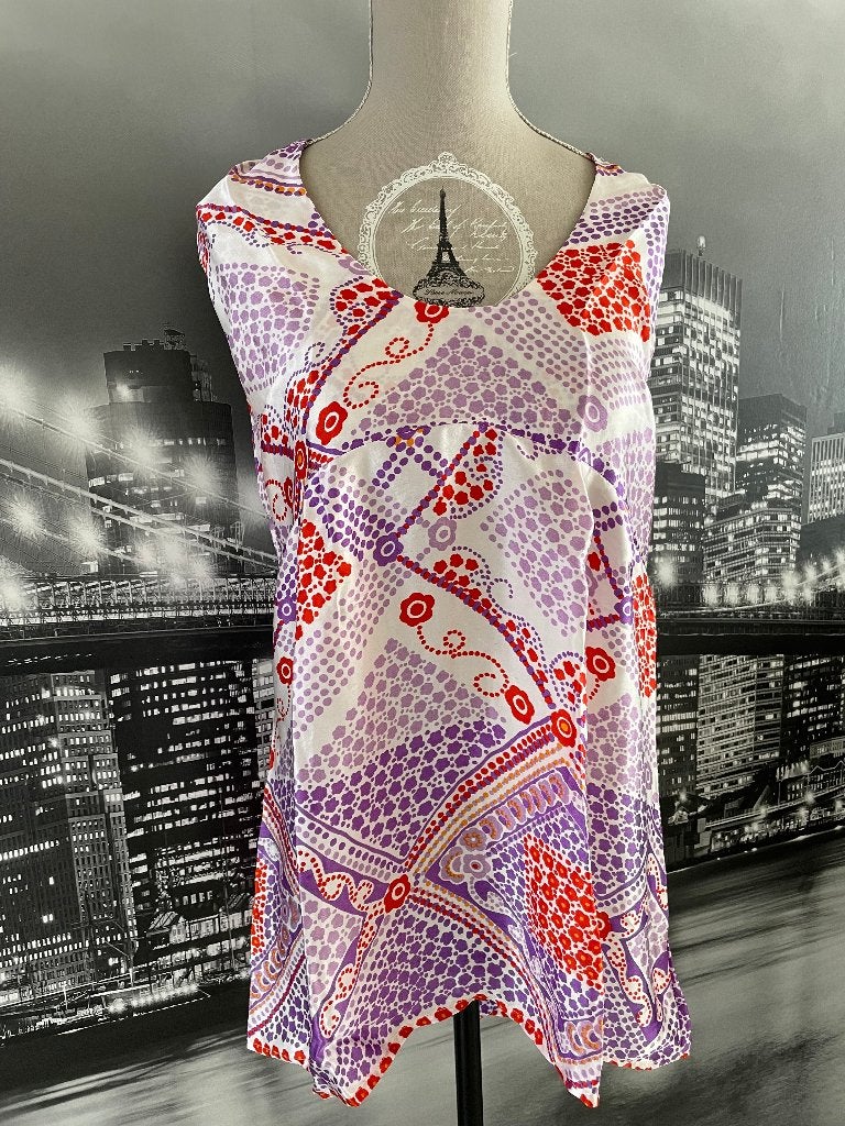 zomerse blouse topje Bruphils 42 - ZIJDE, Bruphils, Comme neuf, Violet, Envoi