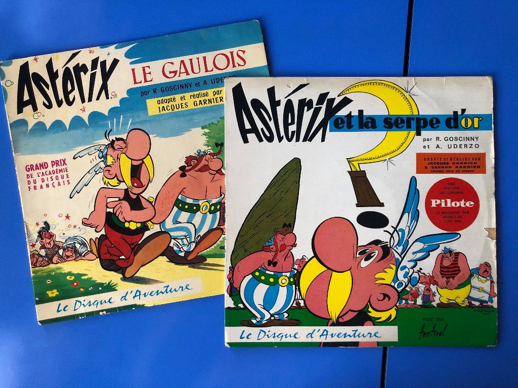 Vinyle LP 33T Astérix le Gaulois + La serpe d’or - Pilote, Collections, Personnages de BD, Enlèvement, Astérix et Obélix, Utilisé
