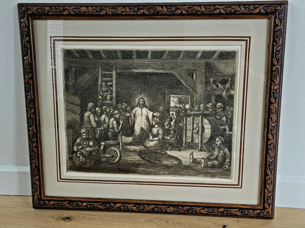 Jakob Smits, originele ets, Antiek en Kunst, Ophalen, Ets