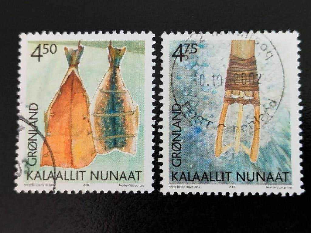 Groenland 2001 - élevage, truite séchée, harpon, Envoi, Danemark, Affranchi