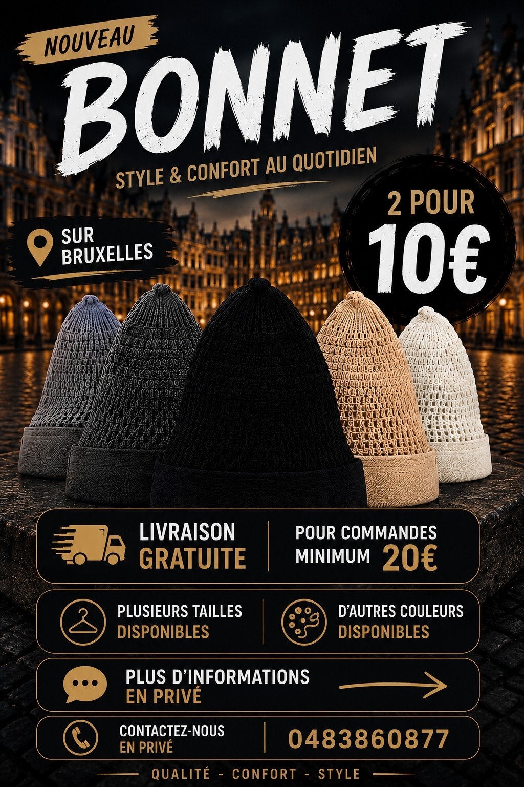 Gebreide chechia — Comfort en stijl, Tickets en Kaartjes