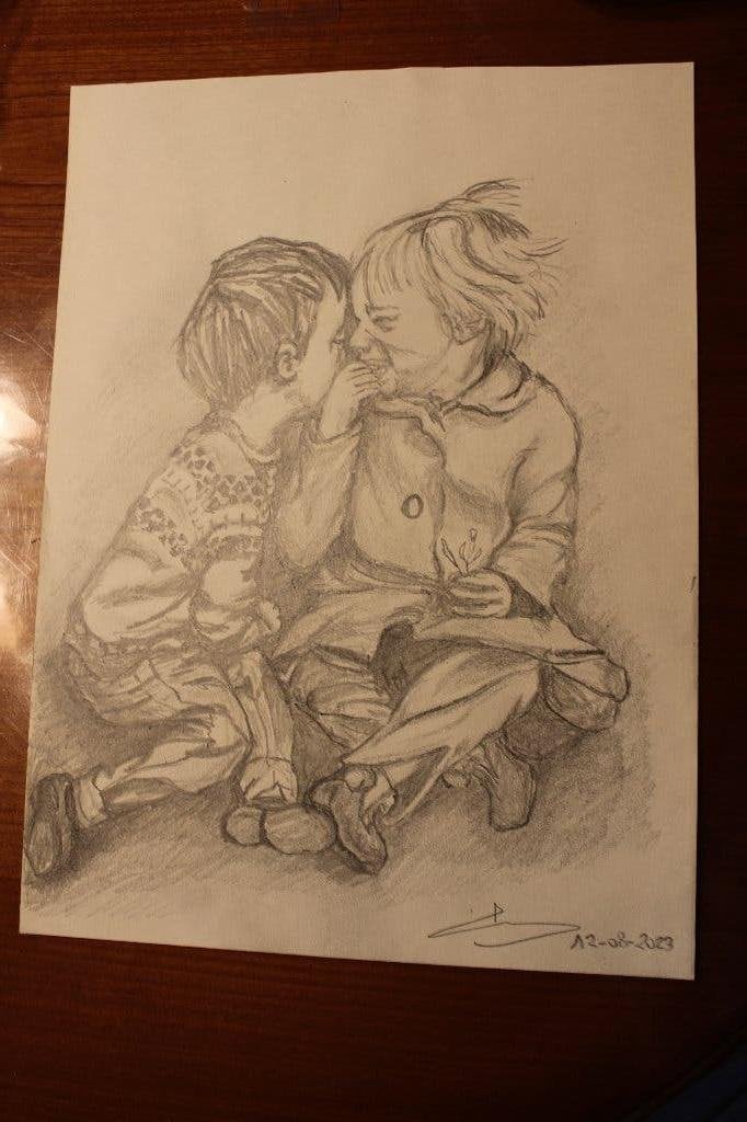 A3-potloodtekening, Ophalen of Verzenden, Nieuw, Potlood of Stift