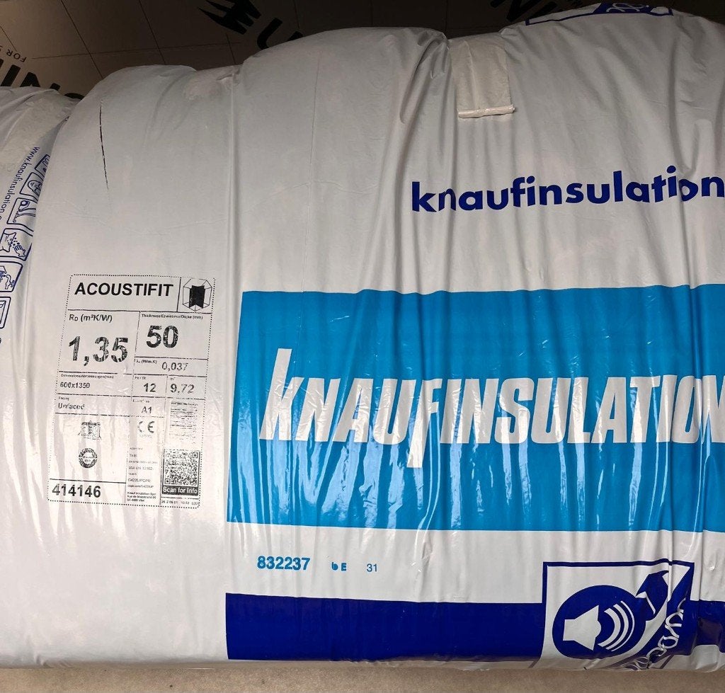 Knauf Acoustifit 50 mm, Bricolage & Construction, Isolation & Étanchéité, Neuf, 5 à 10 m², 4 à 8 cm, Enlèvement