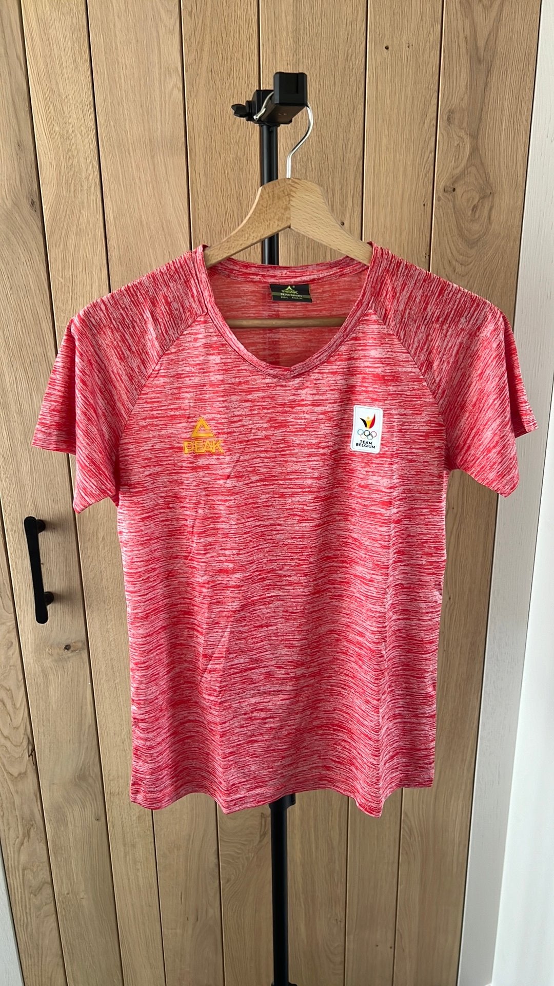 Tee-shirt Peak Sport Team Belgium taille L, Enlèvement ou Envoi, Comme neuf, Taille 42/44 (L), Rouge