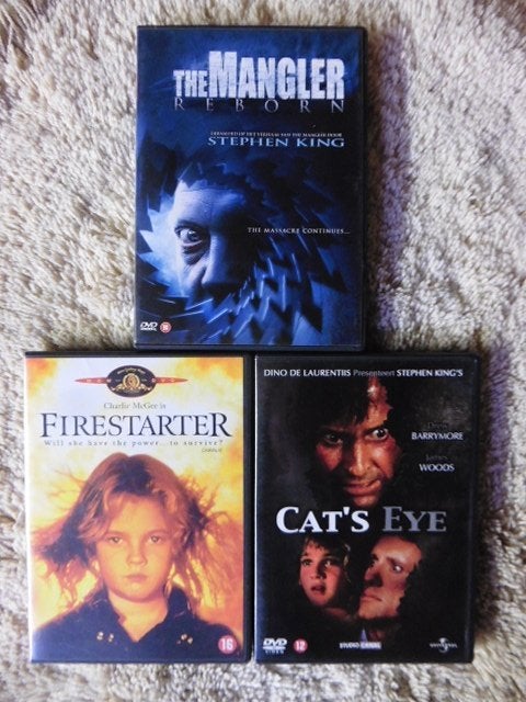 Firestarter + Cat's Eye + Mangler Reborn (Stephen King), Cd's en Dvd's, Dvd's | Klassiekers, Horror, Engels, Vanaf 16 jaar, Nederlands
