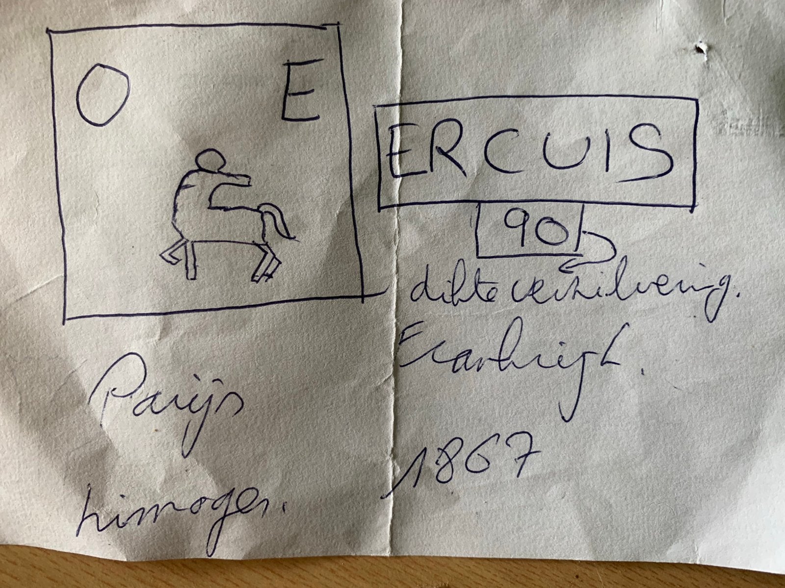 Antiek bestek Erquis, Enlèvement