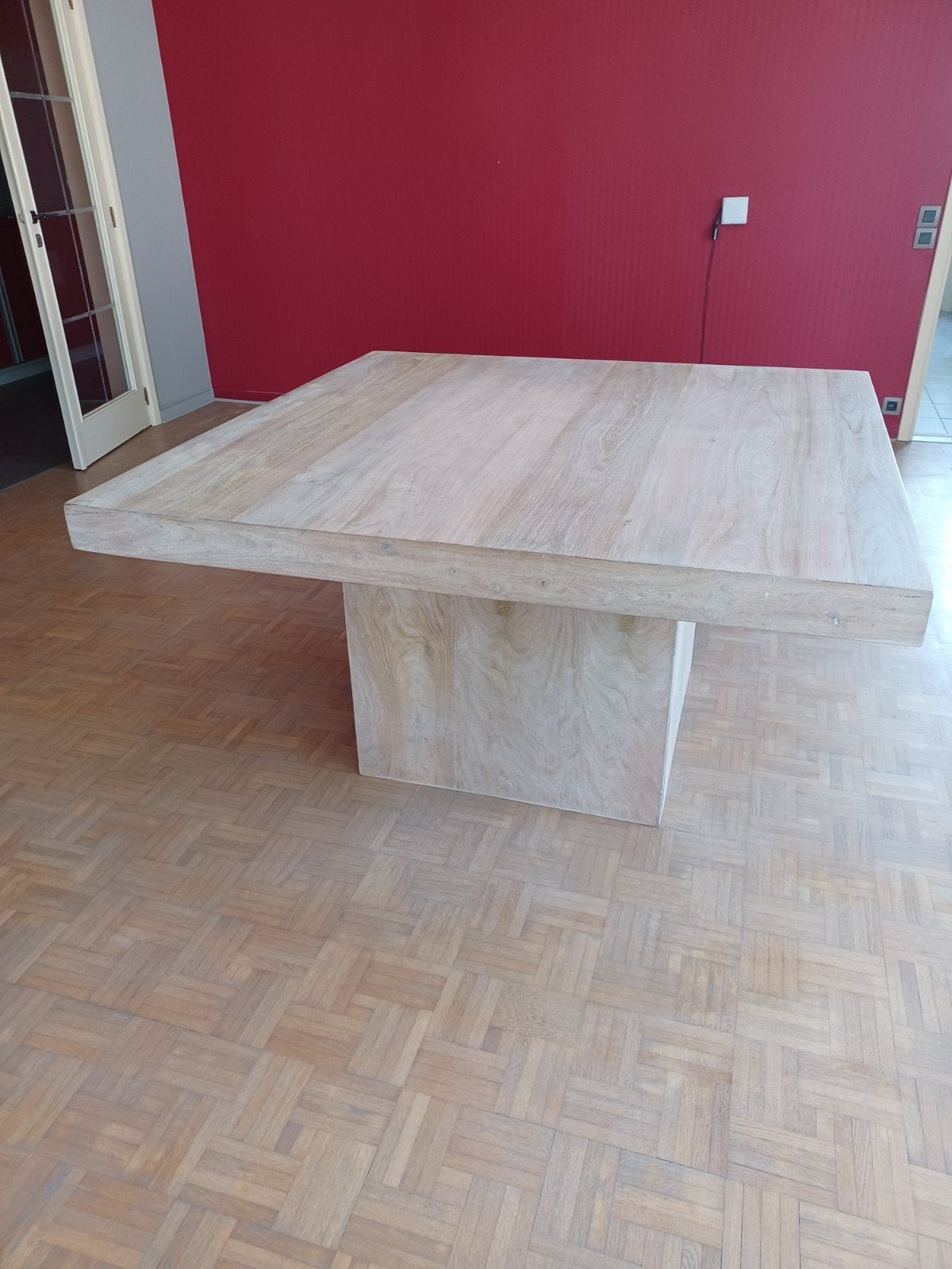 eettafel vierkant, Huis en Inrichting, Ophalen, Zo goed als nieuw, Vierkant, Overige houtsoorten