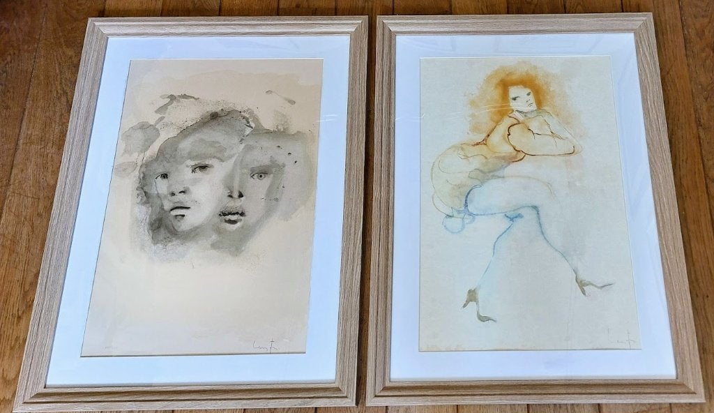 Leonor Fini - 2 lithographies grandes-cadres identique/signé, Numéroté, Enlèvement ou Envoi, Portraits et figures, Lithographie