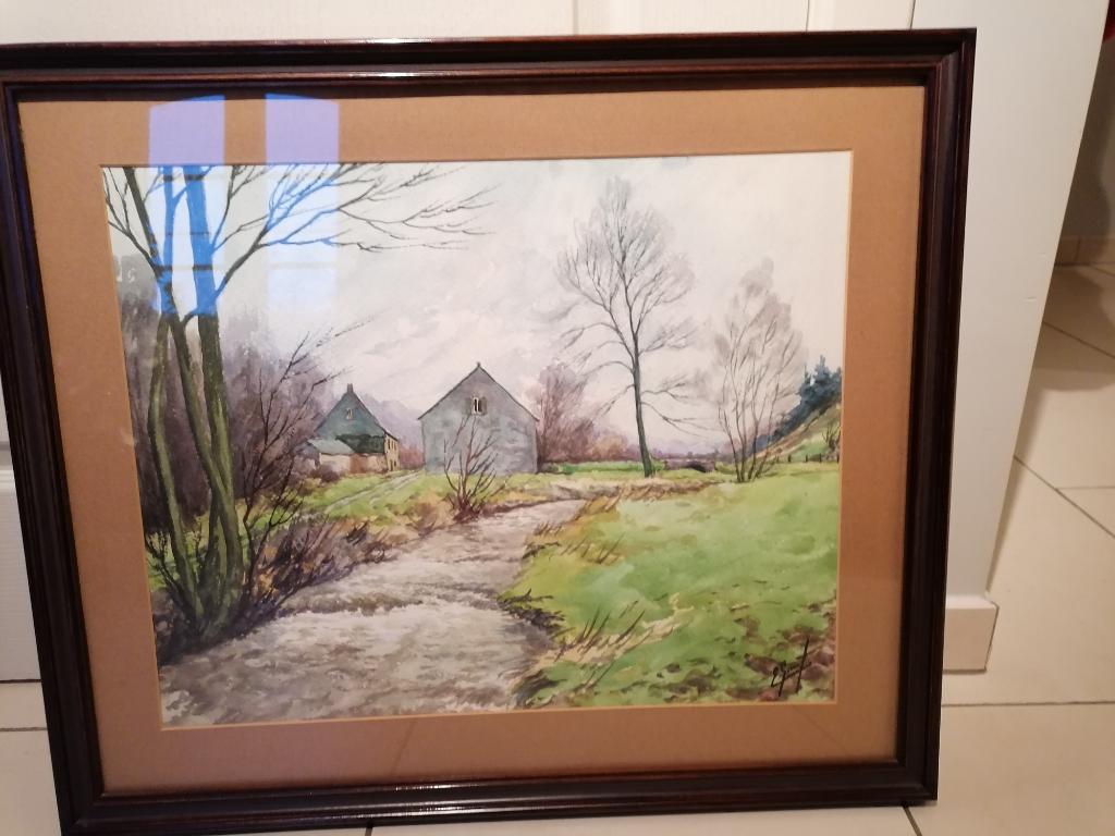 GENOT EDWARD Aquarelles en parfait état sous cadre Etat neuf, Antiquités & Art, Art | Peinture | Classique, Enlèvement