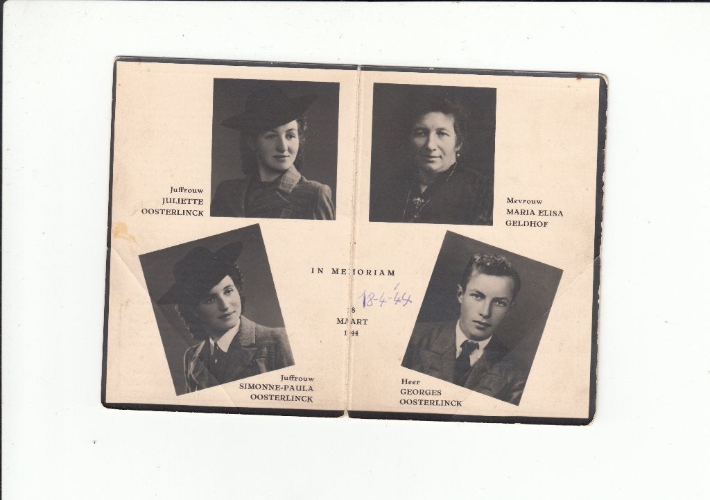 Slachtoffer WO II - bom gevallen in Emelgem 1944, Verzenden, Bidprentje