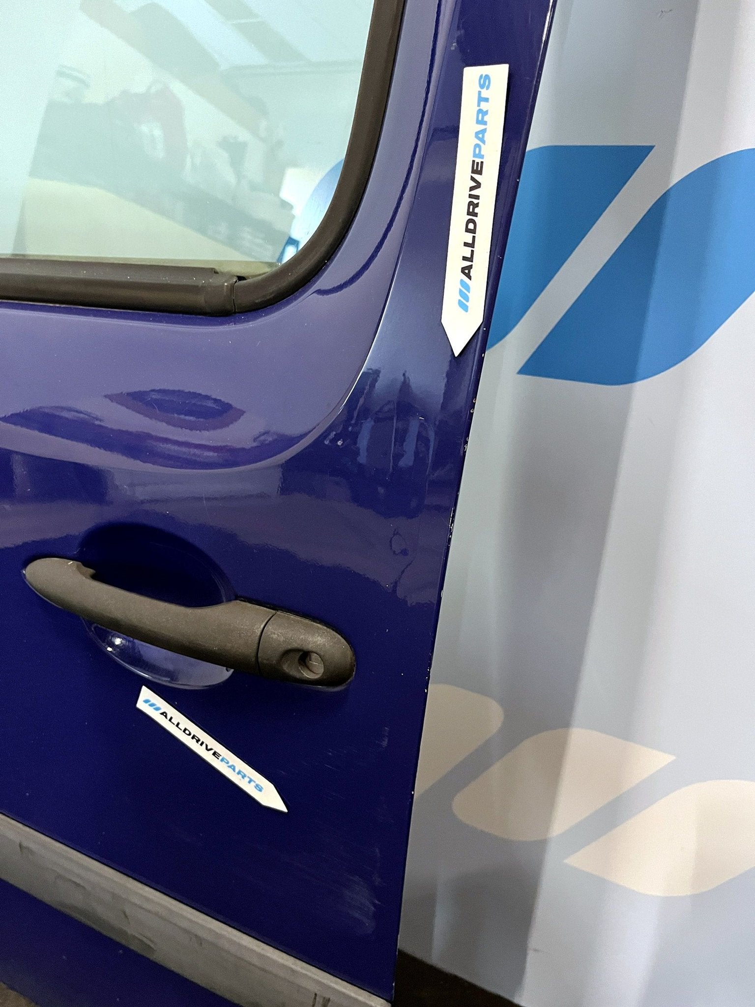 Voorportier links Renault Kangoo donkerblauw 801015880R, Auto-onderdelen, Gebruikt, -, Deur, -