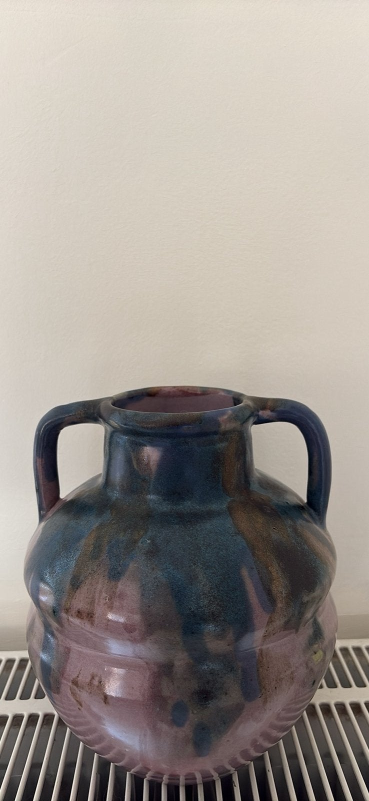 Vase Art Déco en grès flammé - Gilbert Méténier (Gannat), Enlèvement ou Envoi, Utilisé