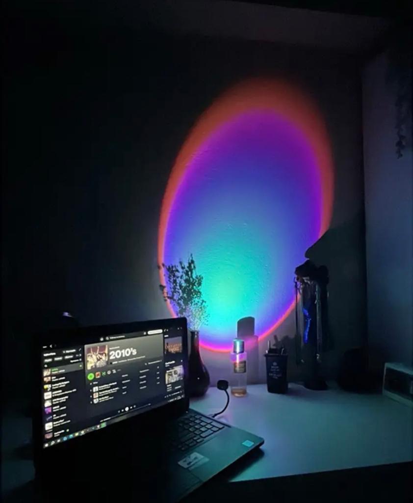 Lampe - coucher de soleil - bleu/violet - neuve, Enlèvement, Neuf