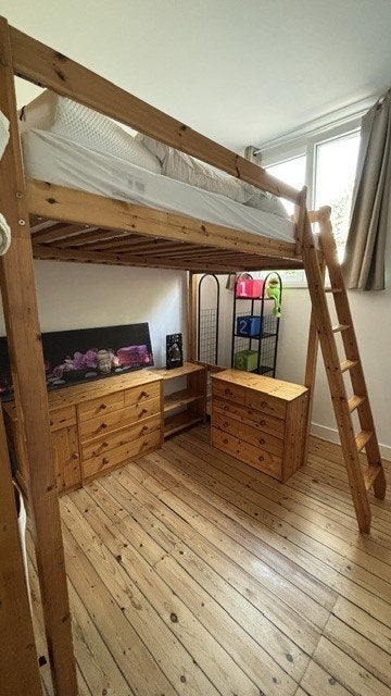 lit mezzanine, Ophalen, Gebruikt, Bruin, 210 cm