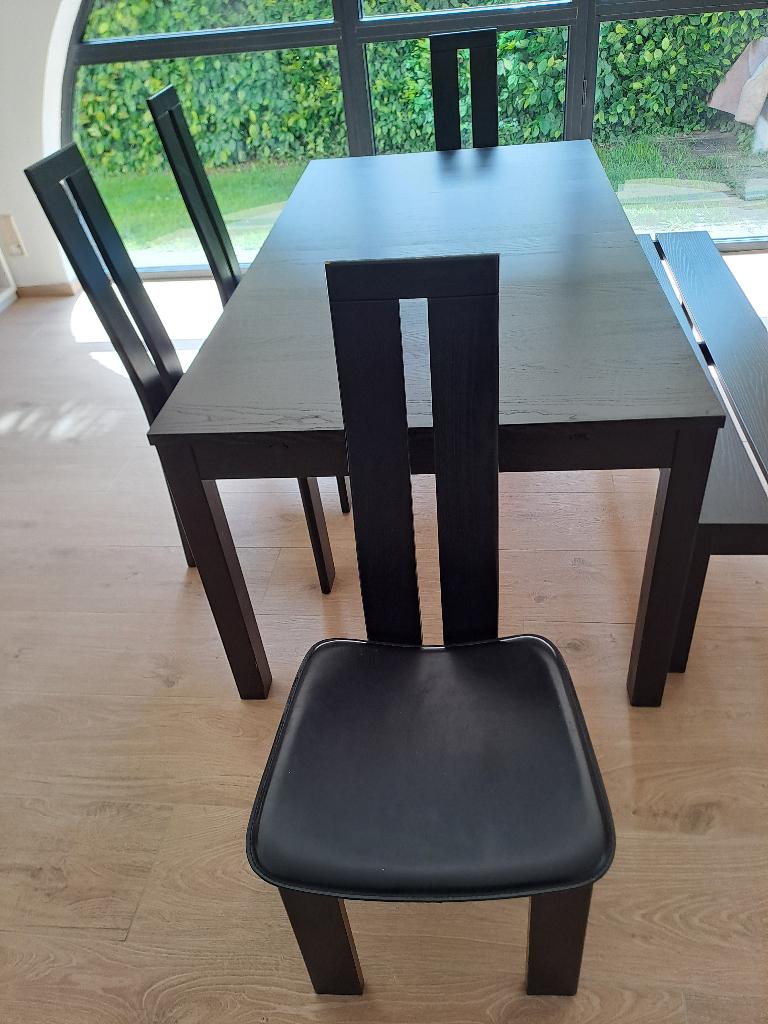 4 stoelen voor eettafel, Huis en Inrichting, Stoelen, Ophalen, Gebruikt, Zwart, Vier