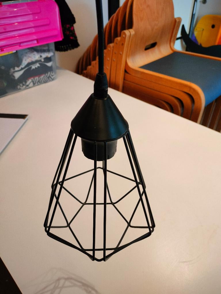 hanglamp zwart metaal, Ophalen of Verzenden, Zo goed als nieuw, Metaal