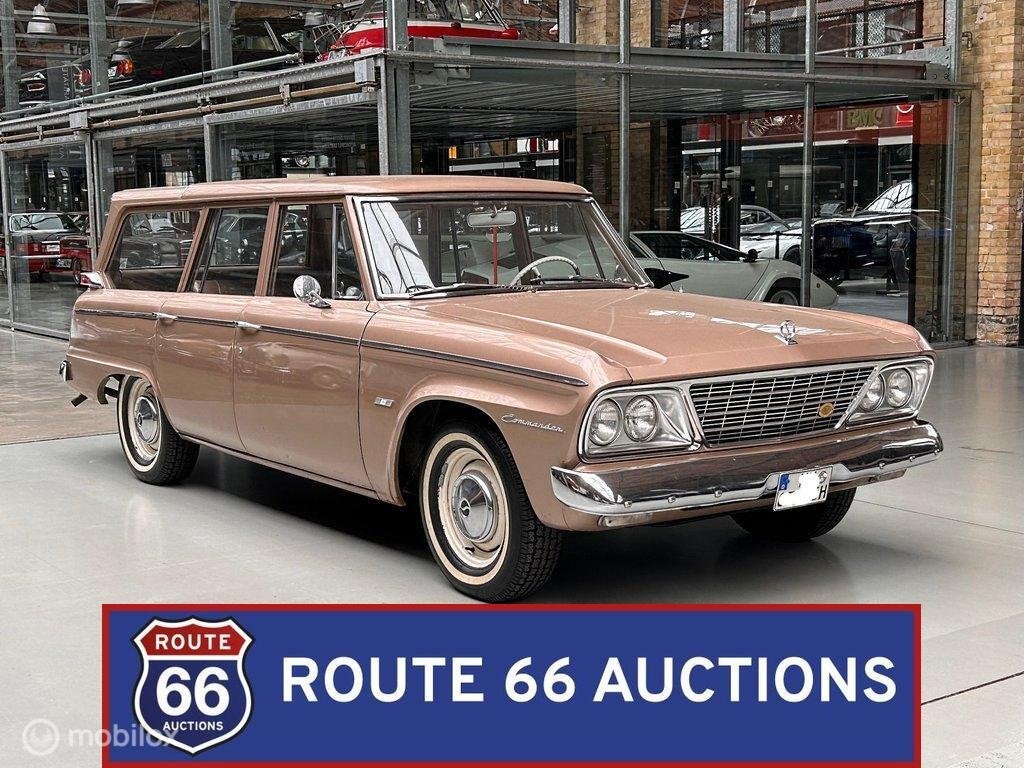 Studebaker Commander Wagonaire V8 | 1963 | Route 66 Auctions, Auto's, Oldtimers, Overige merken, Zwart, Bedrijf, Handgeschakeld