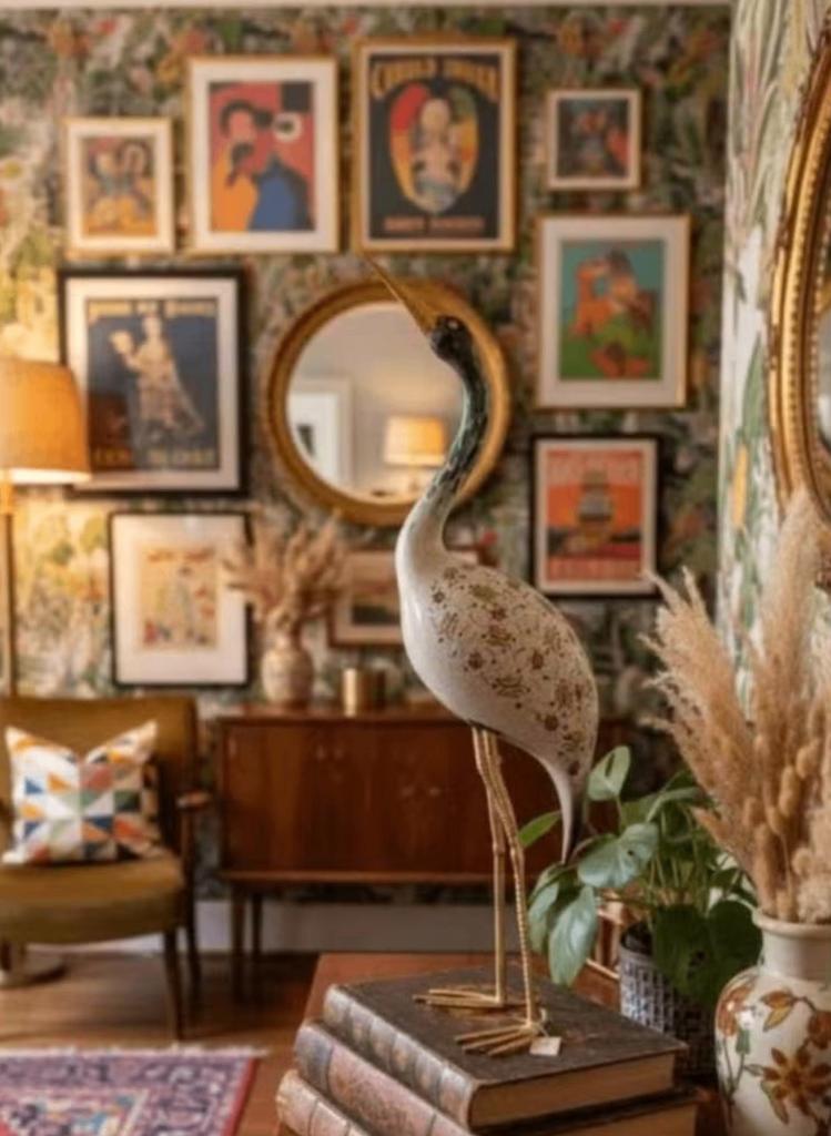 kraanvogel vintage beeld, Ophalen