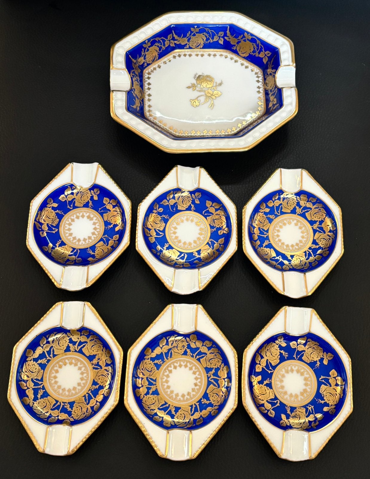 Cendriers Porcelaine Bavaria Schwarzenhammer Bleu Cobalt/Or, Ophalen