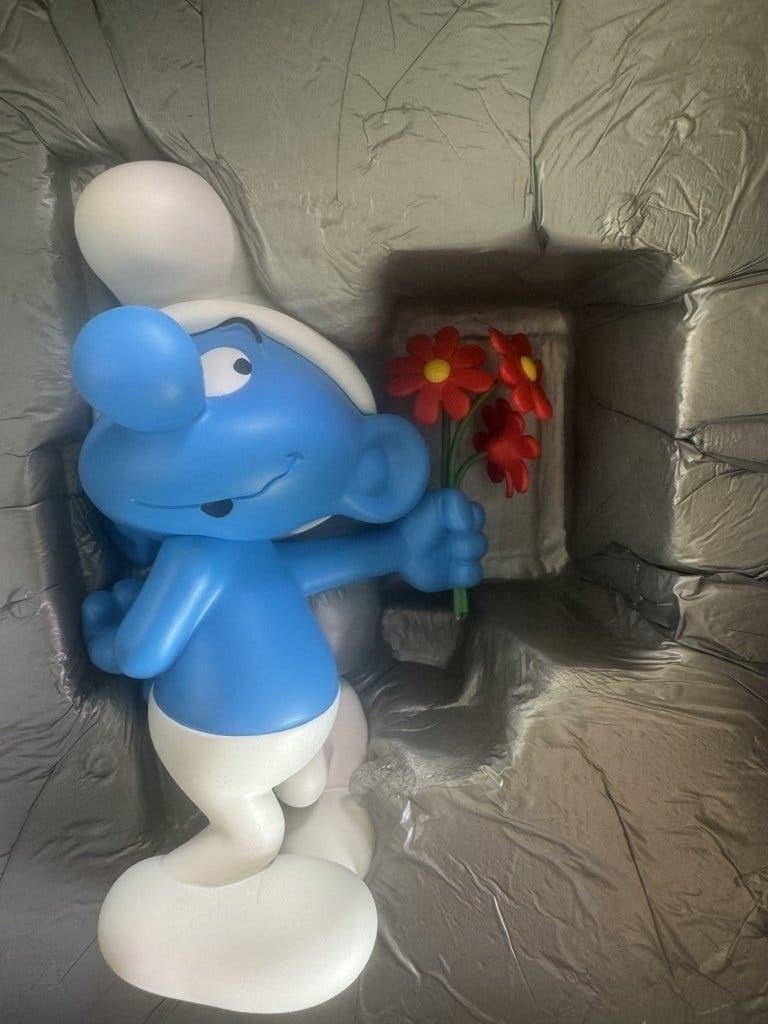 Leblon Delienne Smurf met bloem, Ophalen, Smurfen, Zo goed als nieuw, Beeldje of Figuurtje