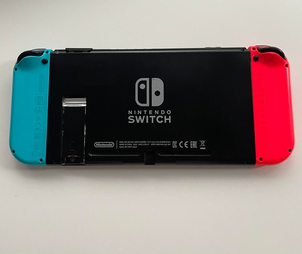 Nintendo Switch with Neon Blue and Neon Red, Ophalen of Verzenden, Zo goed als nieuw, Met 2 controllers, Switch Original