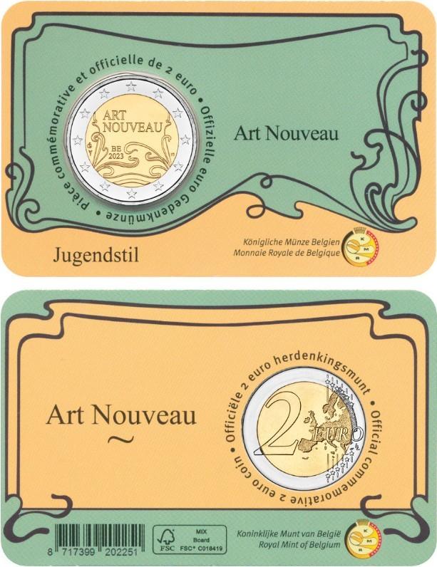 CC 2 euro België 2023 Art Nouveau Frans, Ophalen of Verzenden, België, 2 euro