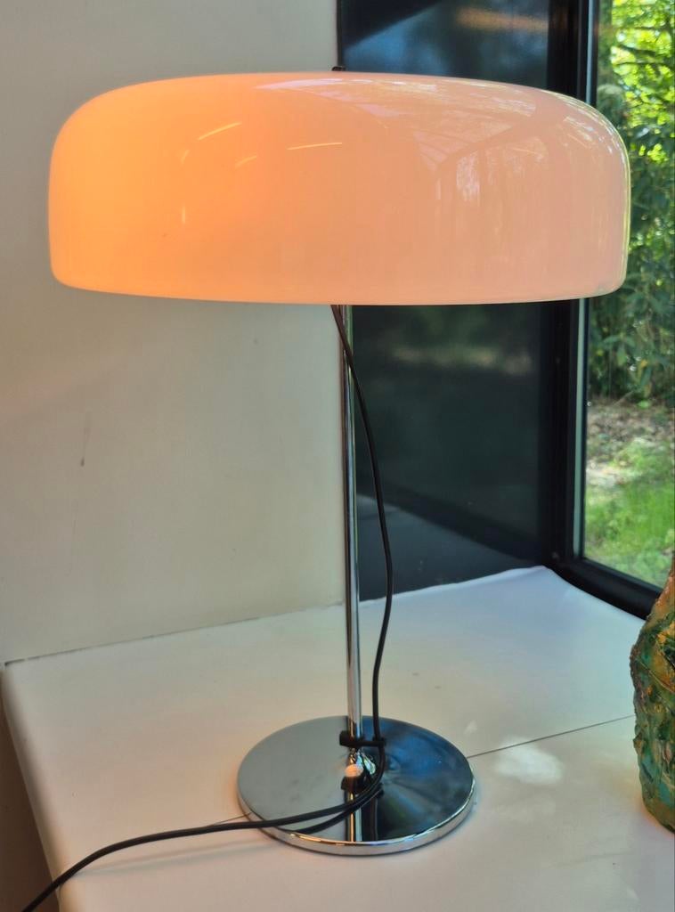vintage "mushroom" tafellamp uit de jaren 70, Verre, Comme neuf, Enlèvement, Vintage jaren 70