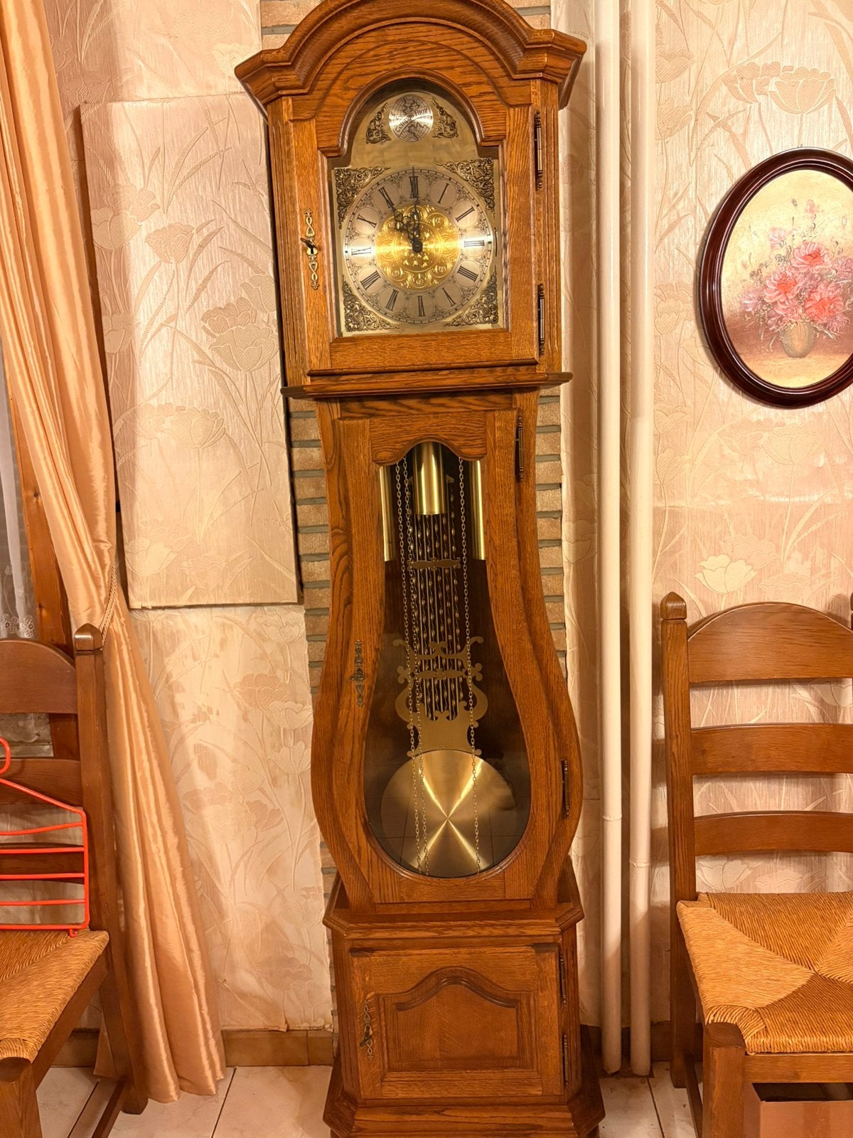 Horloge de parquet traditionnelle en chene, Enlèvement