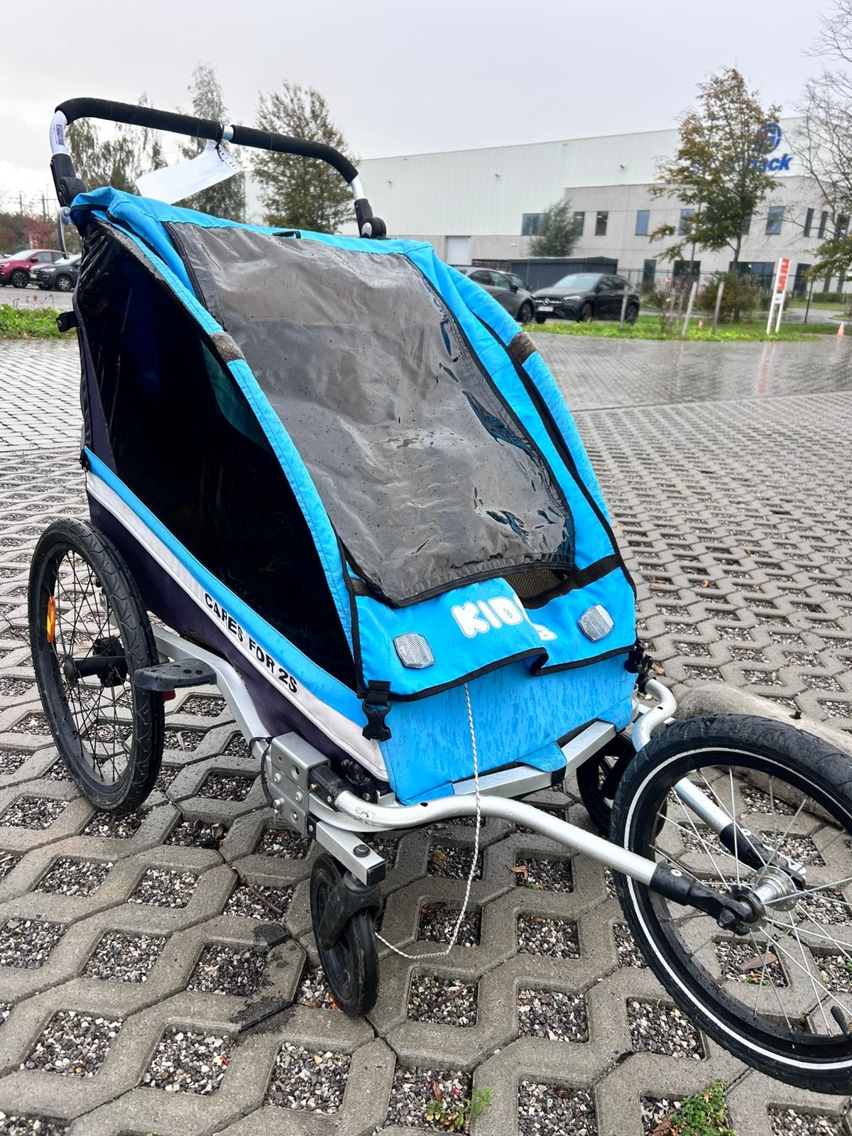 Remorque de vélo et poussette de jogging convertible, Vélos & Vélomoteurs, Enlèvement, Comme neuf, Pliable