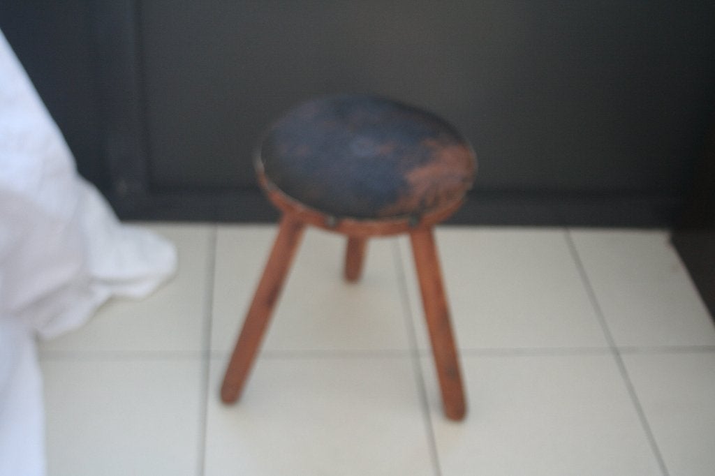 houten stoel ( type melkstoeltje), Huis en Inrichting, Stoelen, Ophalen, Hout