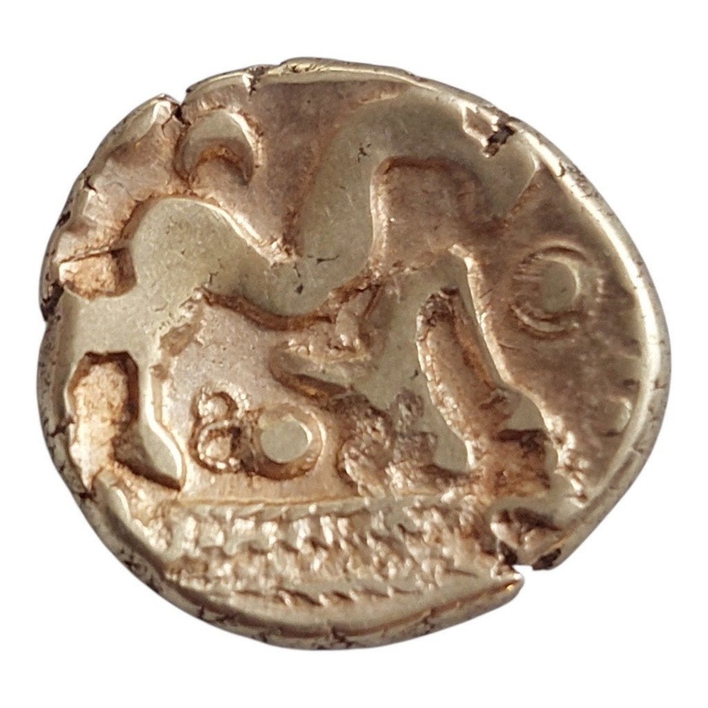 Rare! Pièce de monnaie - Statere uniface Ambiens - 60-50 AC, Enlèvement ou Envoi, Belgique, Monnaie en vrac, Or