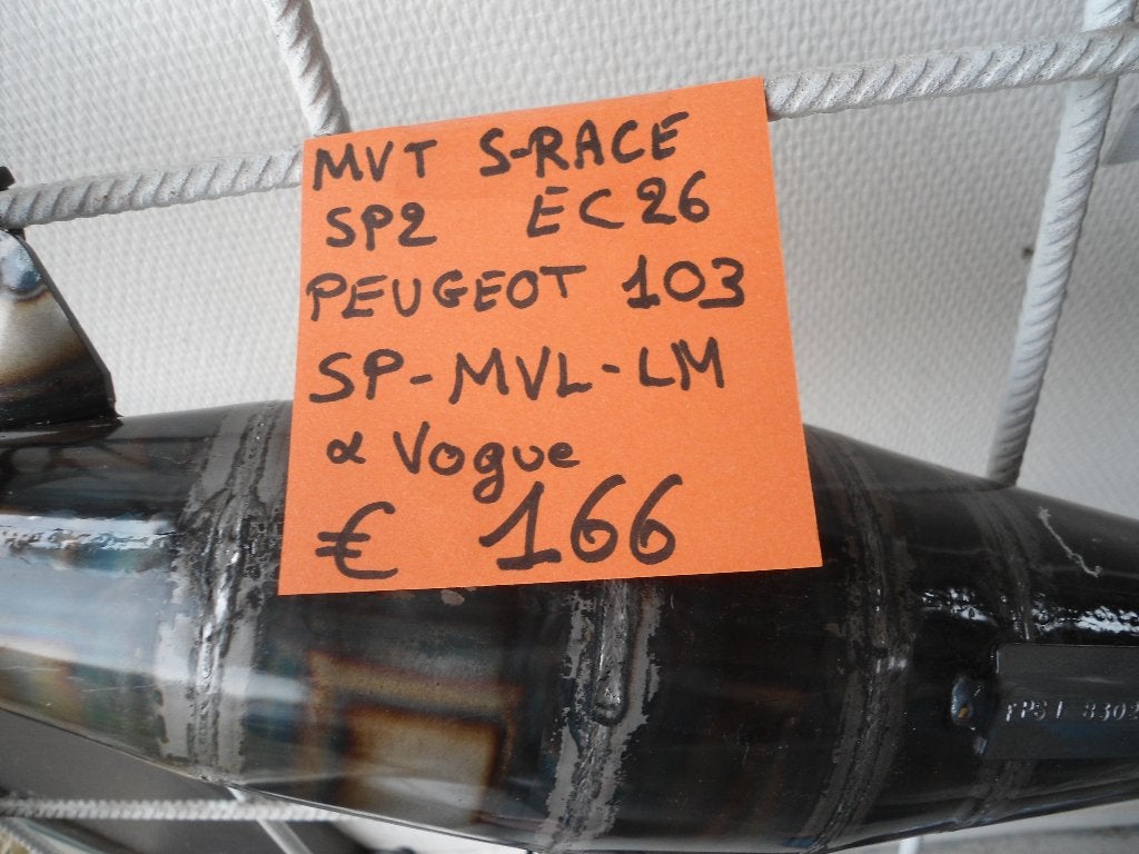 Peugeot 103 SP MVL Vogue : échappement MVT SP-Race 166€, Vélos & Vélomoteurs, Enlèvement, Neuf, Pot d'échappement, Peugeot 103 sp mvl vogue