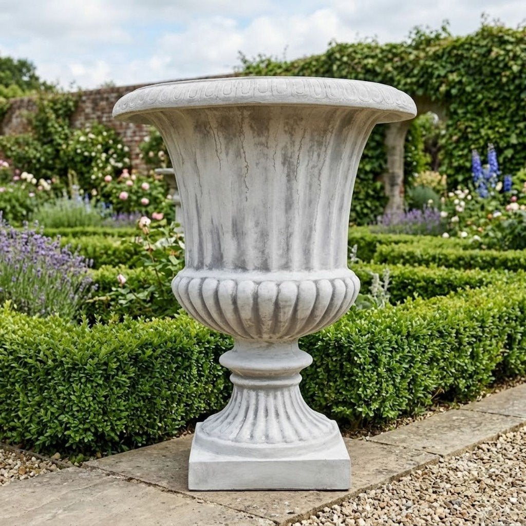 Betonnen tuinvaas bloempot betonnen siervazen Franse vaas, Tuin en Terras, Ophalen, 40 cm of meer, Rond, Nieuw