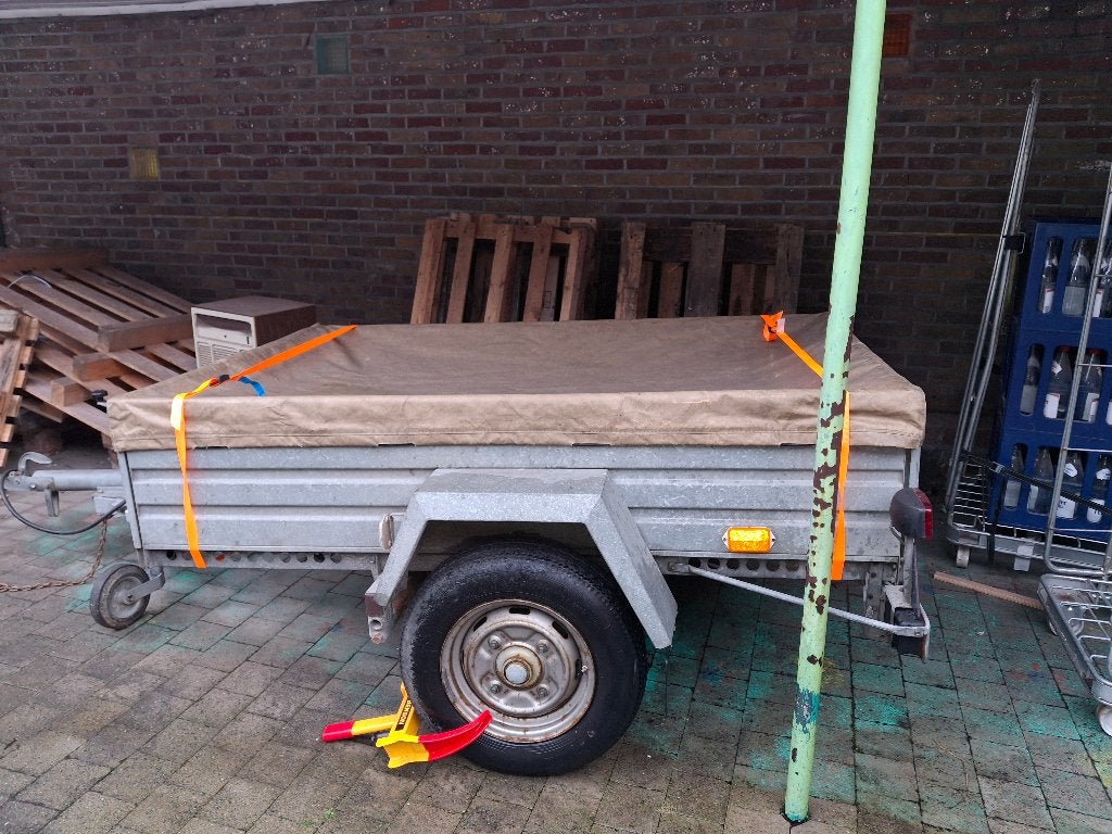 aanhangwagen remork metaal, Ophalen, Gebruikt