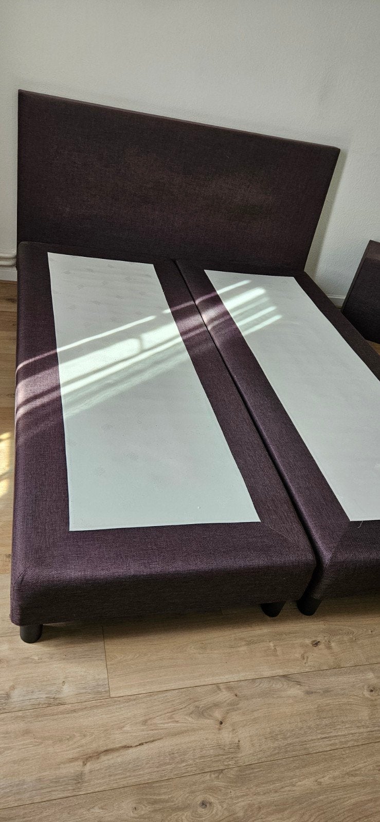 boxspring zonder matras 160200, Ophalen, Gebruikt, Bruin, Tweepersoons