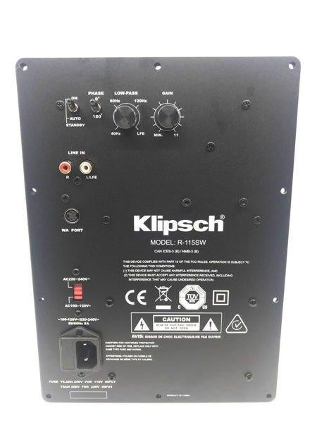 Versterker plaat amp klipsch r115, Autres marques, Enlèvement ou Envoi, Utilisé, 120 watts ou plus