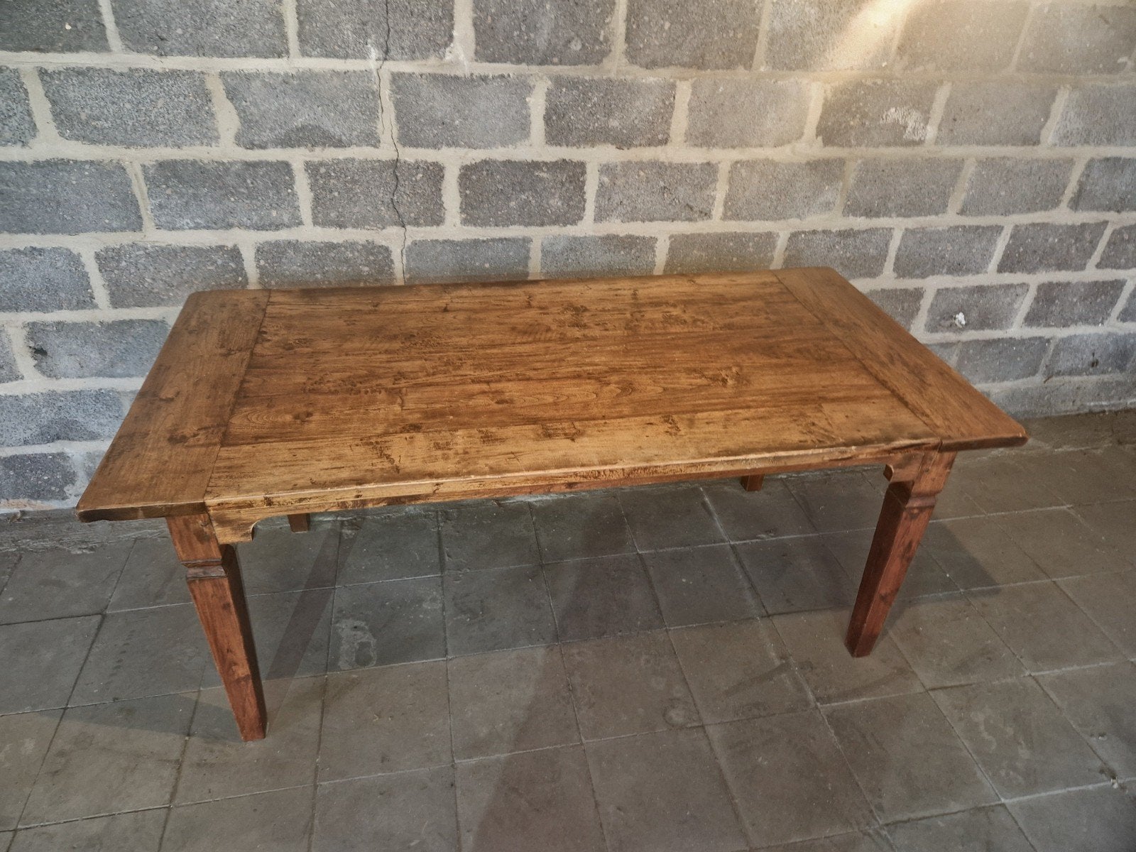 Table de ferme en chêne, table de monastère, Maison & Meubles, Enlèvement, Chêne